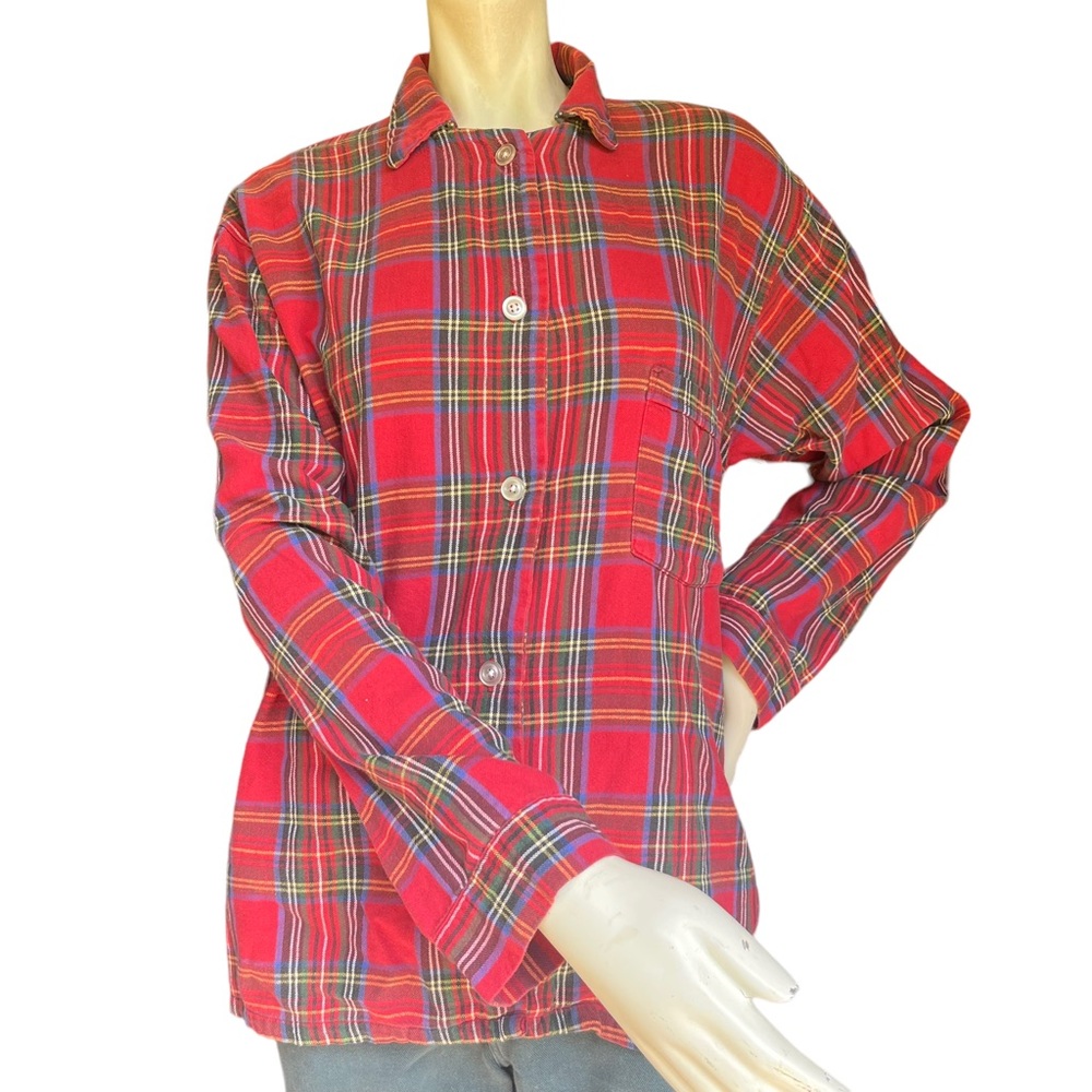 Vintage 70's / 80's Women's L.L. Bean Plaid Button Down Shirt